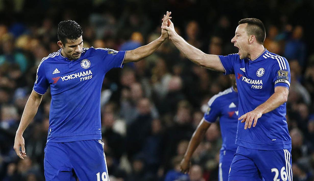 Diego Costa berhasil mencetak dua gol ke gawang Watford. Namun tetap gagal memberikan kemenangan buat The Blues. (Reuters/Stefan Wermuth)