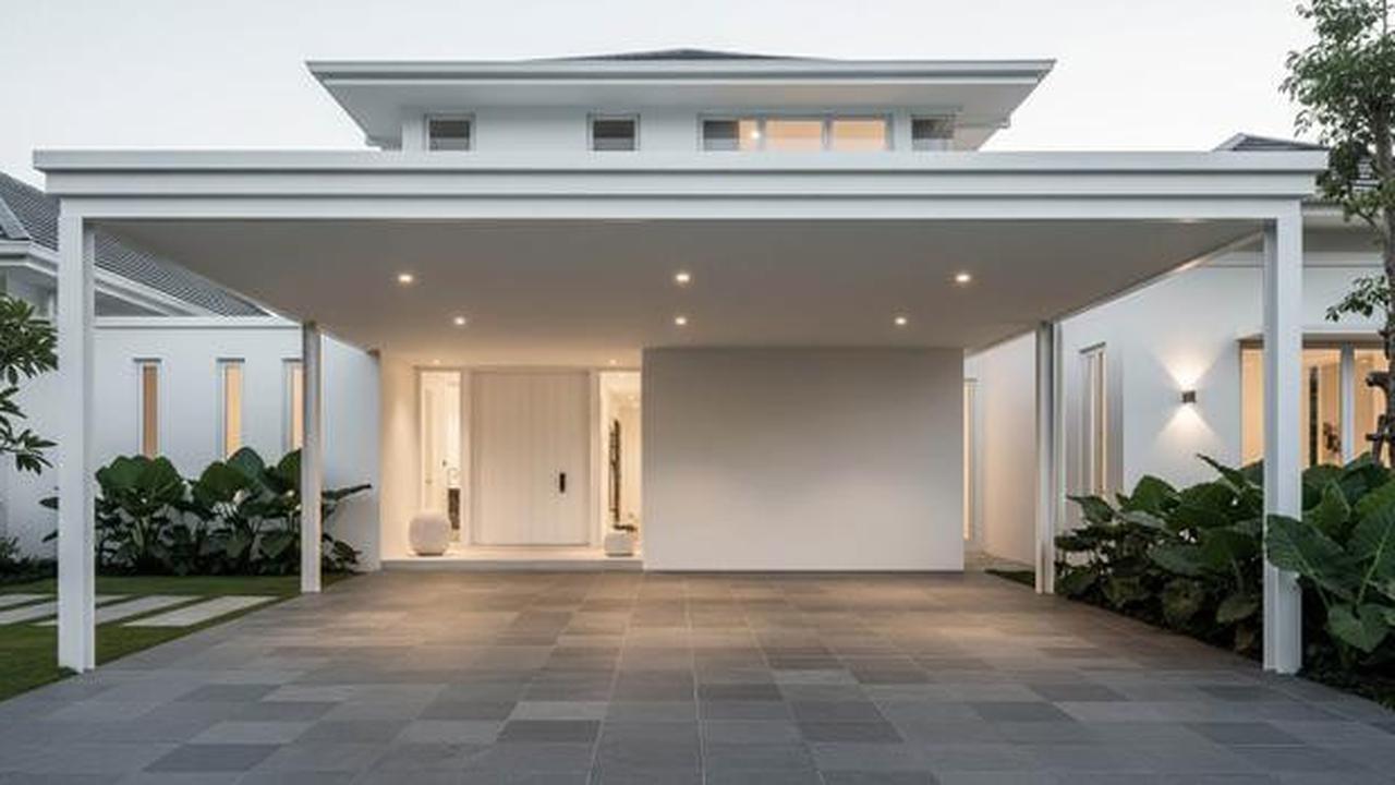 10 Inspirasi Desain Rumah Minimalis Carport 2 Mobil, Solusi Cerdas Lahan Terbatas