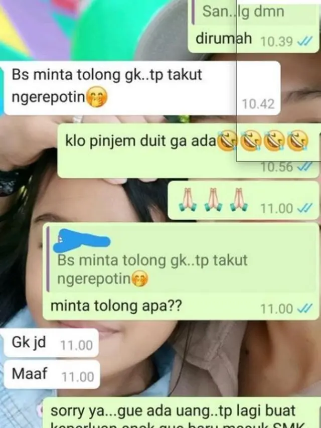 6 Chat Cara Hindari Teman yang Hendak Pinjam Uang Ini Kocak Banget