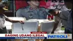 Daging udang ini dibawa menggunakan bus tanpa dilengkapi dokumen.