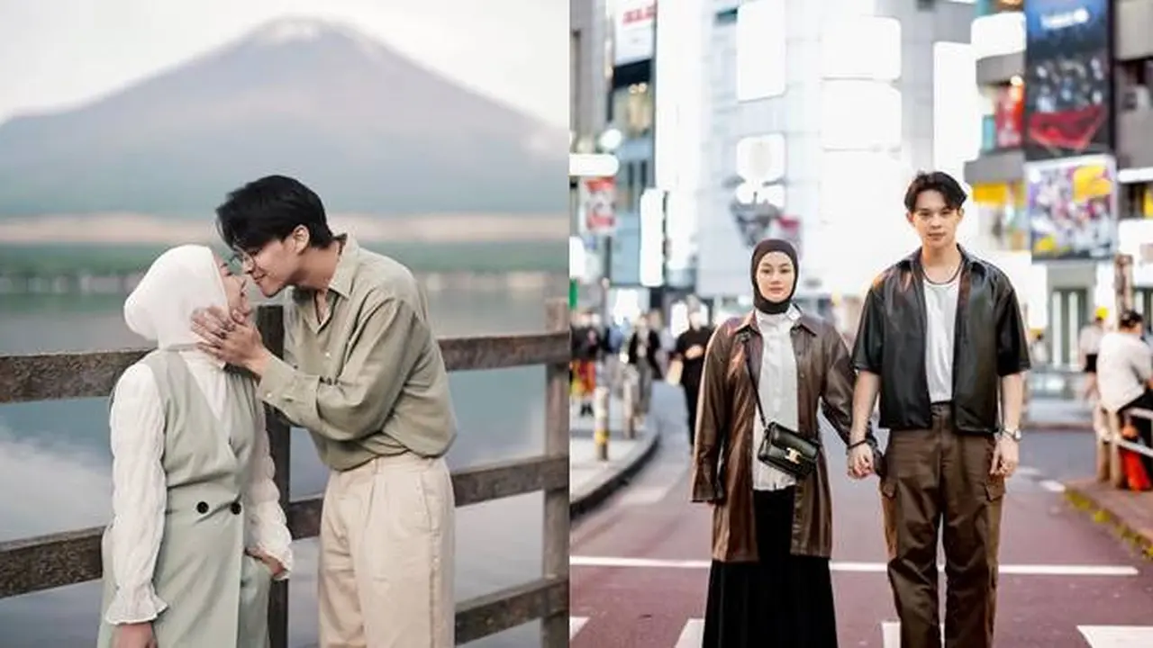 Bak ABG Pacaran, Ini 7 Potret Mesra Dinda Hauw dan Rey MBayang Liburan di Jepang