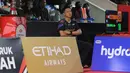 Pelatih pebulu tangkis tunggal putra Indonesia, Indra Wijaya saat babak kualifikasi Indonesia Masters 2026 antara pebulu tangkis tunggal putra Indonesia, Anthony Ginting melawan wakil Thailand, Kantaphon Wangcharoendi Istora, Senayan, Selasa (20/01/2026). (Bola.com/Bagaskara Lazuardi)