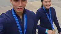 Gaya Sporty Prilly Latuconsina Ikut Event Lari dengan Omara Esteghlal di Amerika Serikat