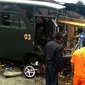 Bus TNI tabrakan di Puncak, Bogor (Achmad Sudarno/Liputan6.com)