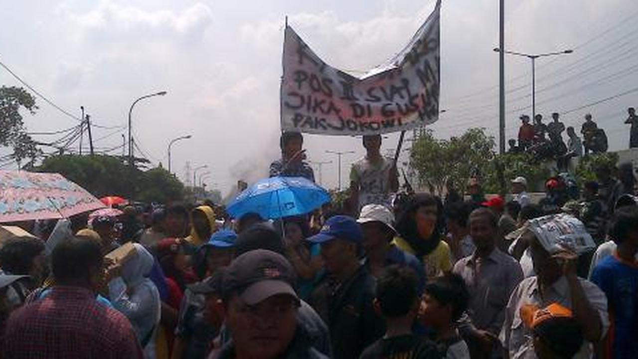 Demo di Cilincing memanas, tenda didirikan di tengah jalan