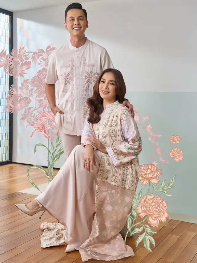 Model Baju Lebaran Keluarga Ussy Pratama dan Andhika Pratama