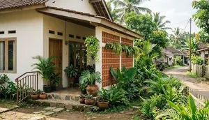 7 Desain Rumah Kampung dengan Roster dan Tanaman, Sentuhan Kecil yang Bikin Sejuk