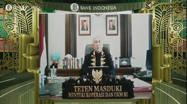 Menteri Koperasi dan UKM, Teten Masduki dalam acara pembukaan Puncak Karya Kreasi Indonesia 2021.