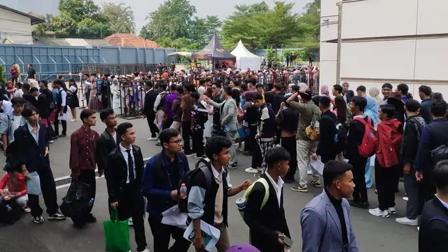 Peserta audisi DA8 Jakarta. (M Altaf Jauhar/ LIputan6.com)
