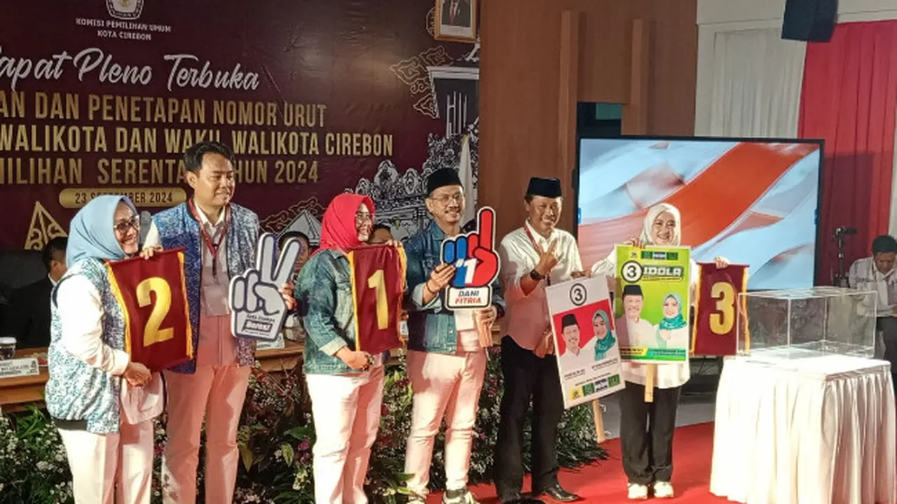 Tiga Paslon Pilwakot Cirebon 2024 Dapat Nomor Urut, Siap Berkontestasi