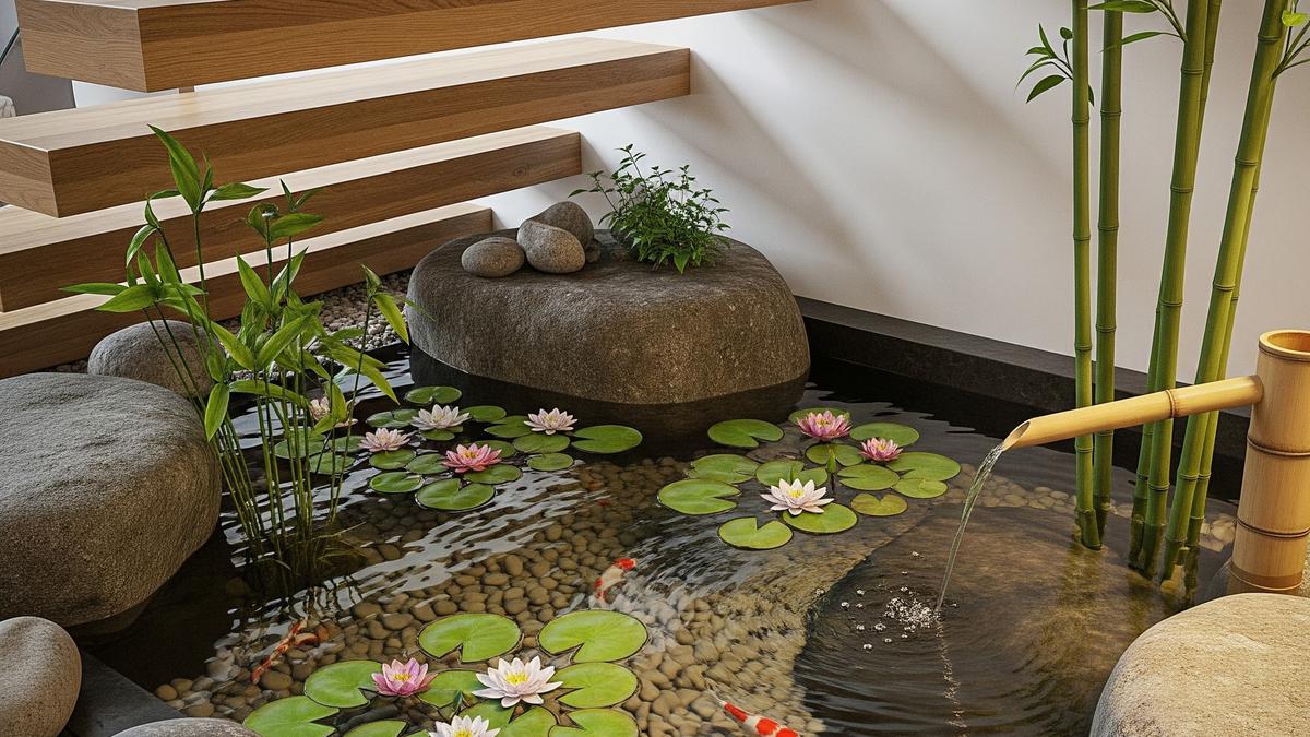 7 Desain Kolam Ikan Bawah Tangga untuk Rumah Minimalis Modern, Kekinian di 2025
