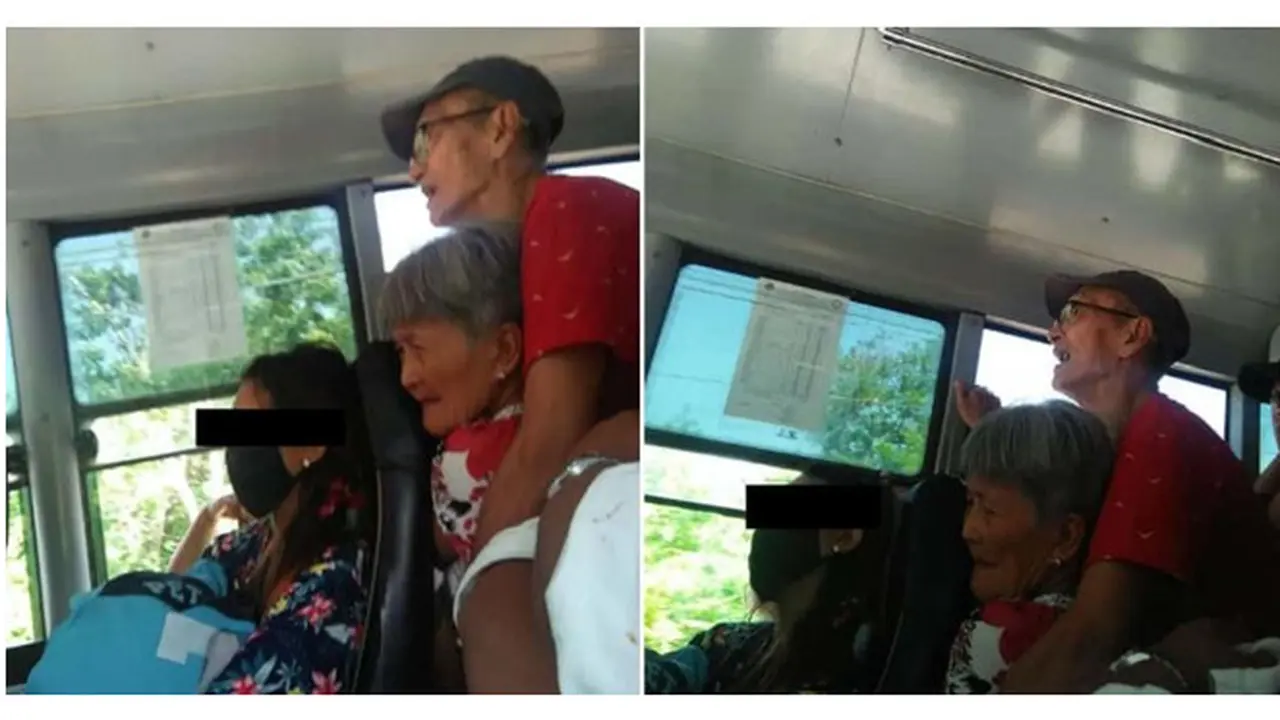 Pasangan Tua Ini Terpaksa Berdiri di Dalam Bus, Penyebabnya Bikin Geram
