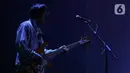 Personel grup band Efek Rumah Kaca menyatakan rasa bangganya bisa perform di Joyland Festival Jakarta 2024. (Liputan6.com/Angga Yuniar)