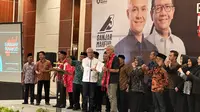 Alumni HMI dan Muslimin Indonesia Sulteng mendeklarasi dukungan untuk Ganjar-Mahfud di Palu, Sulawesi Tengah, Senin (4/12/2023). (Liputan6.com/ Nanda Perdana Putra)