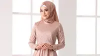 Gamis Brokat Kombinasi Satin Pesta Elegan Reve