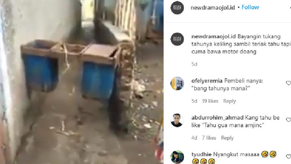 Video Emak Emak Cari Pemilik Tong Tahu Yang Nyangkut Di Gang Sempit