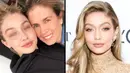 Gigi Hadid memang model papan atas dunia. Nggak hanya cantik saat dipoles makeup. Gigi pun cantik saat bare-faced! (Gigi Hadid/Instagram; Getty Images/USWeekly)