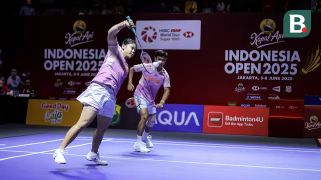 Foto: Debut Manis Felisha dan Jafar di Indonesia Open 2025, Menang Dua Gim Langsung