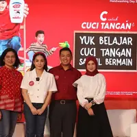 Press Conference Perayaan Hari Cuci Tangan Sedunia oleh Lifebuoy di Atrium Cilandak Town Square, Sabtu (14/10).
