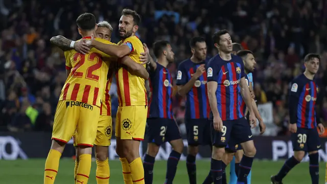 Foto: Gagal Bongkar Pertahanan Rapat Girona, Barcelona Gagal Menang di Camp Nou