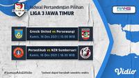 Jadwal Liga 3 Jawa Timur Kamis, 16 Desember 2021. Sumber foto : dok.Vidio.com.