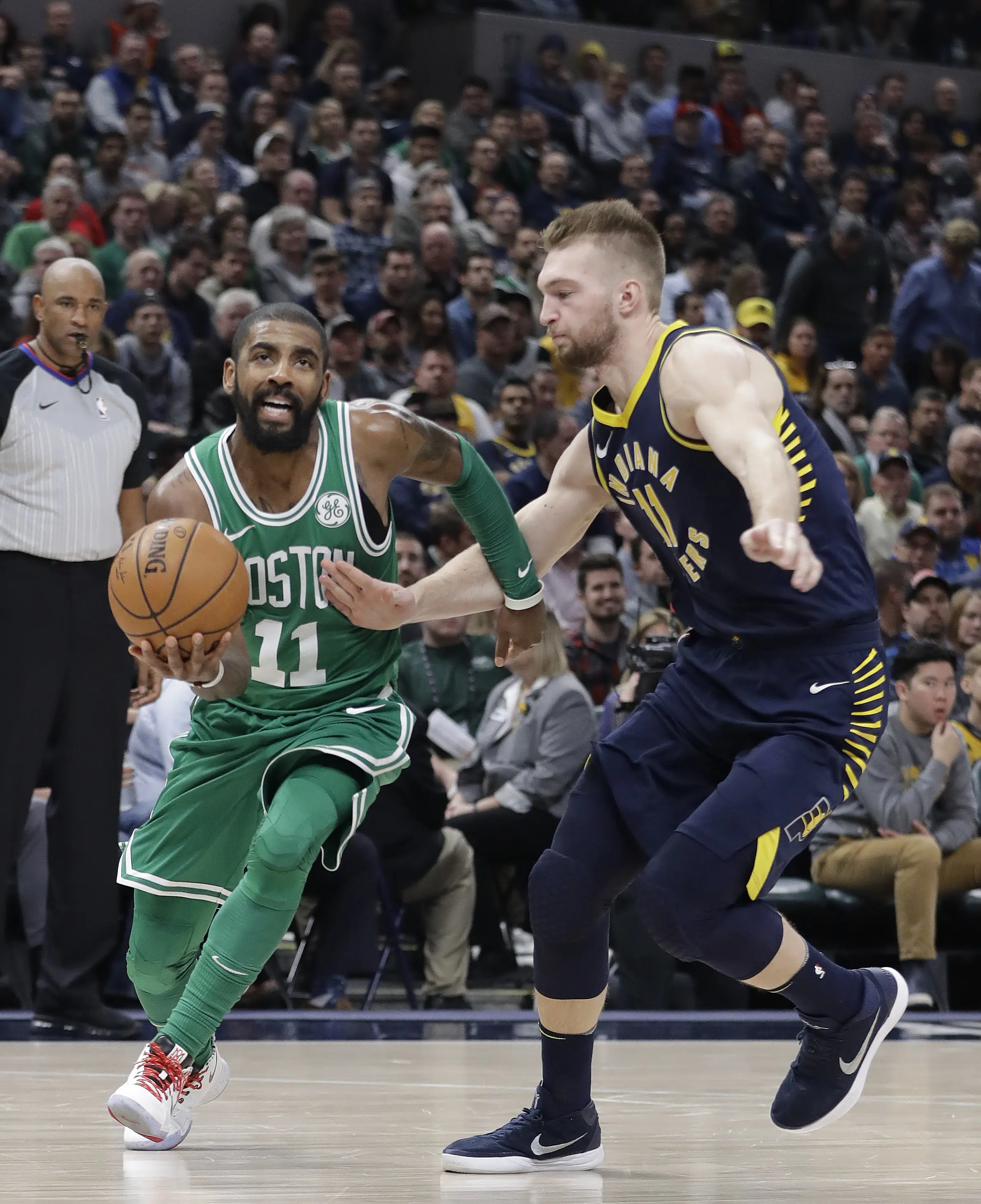 Kyrie Irving tetap menjadi pencetak poin terbanyak untuk Boston Celtics (AP Photo/Darron Cummings)