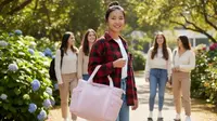 Tote Bag Kuliah Ukuran Besar yang Praktis untuk Bawa Laptop dan Perlengkapan Kampus