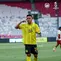 Bintang Malaysia Arif Aiman rayakan gol ke gawang Bangladesh pada laga Grup A Divisi 1 FIFA ASEAN Cup 2026 di Stadion Utama Gelora Bung Karno, Jumat (25/9/2026). (Dok Malaysia NT)