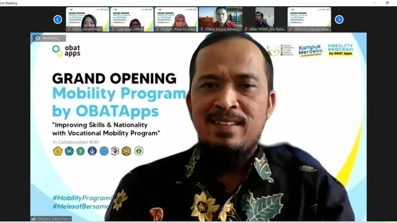 Obat Apps me-launcing mobility program, sebuah program pertukaran dosen dan mahasiswa farmasi. (Istimewa)