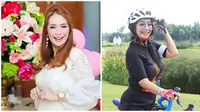 7 Potret Irene Librawati Pemeran Elis di Naluri Hati saat Bersepeda, Tetap Stylish
