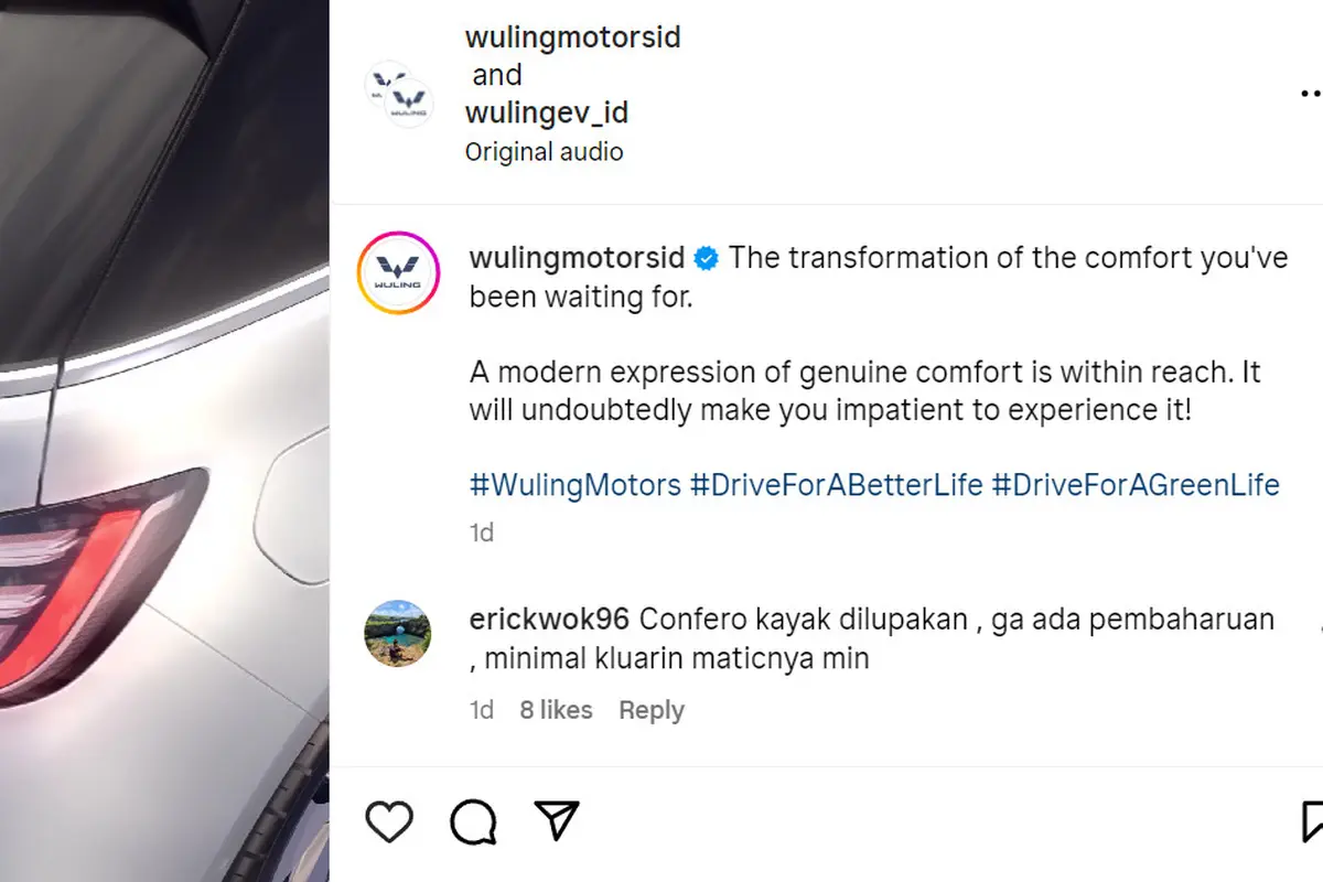 Wuling Tebar Penggoda Mobil Baru yang Diduga Cloud EV (ist)