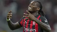 Selebrasi Rafael Leao dalam laga AC Milan vs Bari di Coppa Italia 2025/2026, Senin (18/8/2025). (La Presse via AP Photo/Spada)