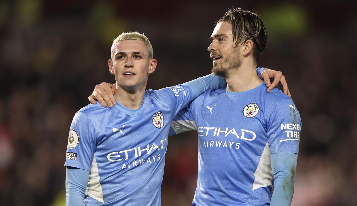 Kemenangan tipis 1-0 atas Bentford membuat Manchaster City semakin kokoh di puncak klasemen dengan raihan 50 poin. Sementara sang lawan, Brentford harus tercecer di urutan ke-14 dengan 20 poin. (AP/Ian Walton)