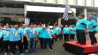 Menteri Darmin dan Ratusan Pegawai Jalan Sehat pada Minggu Pagi