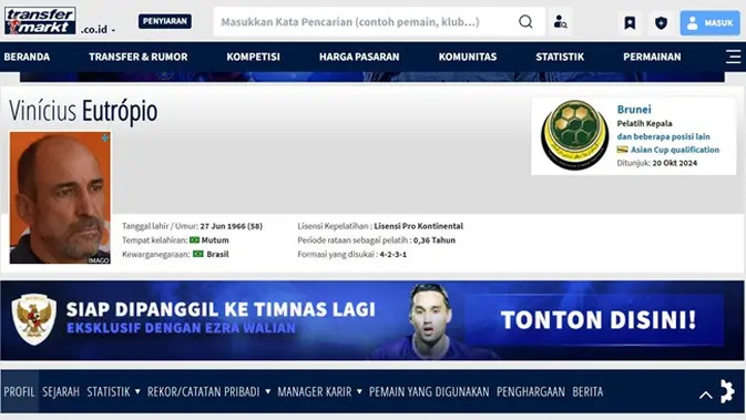 <p>Gambar tangkapan layar konten dari situs transfermarkt.co.id.</p>
