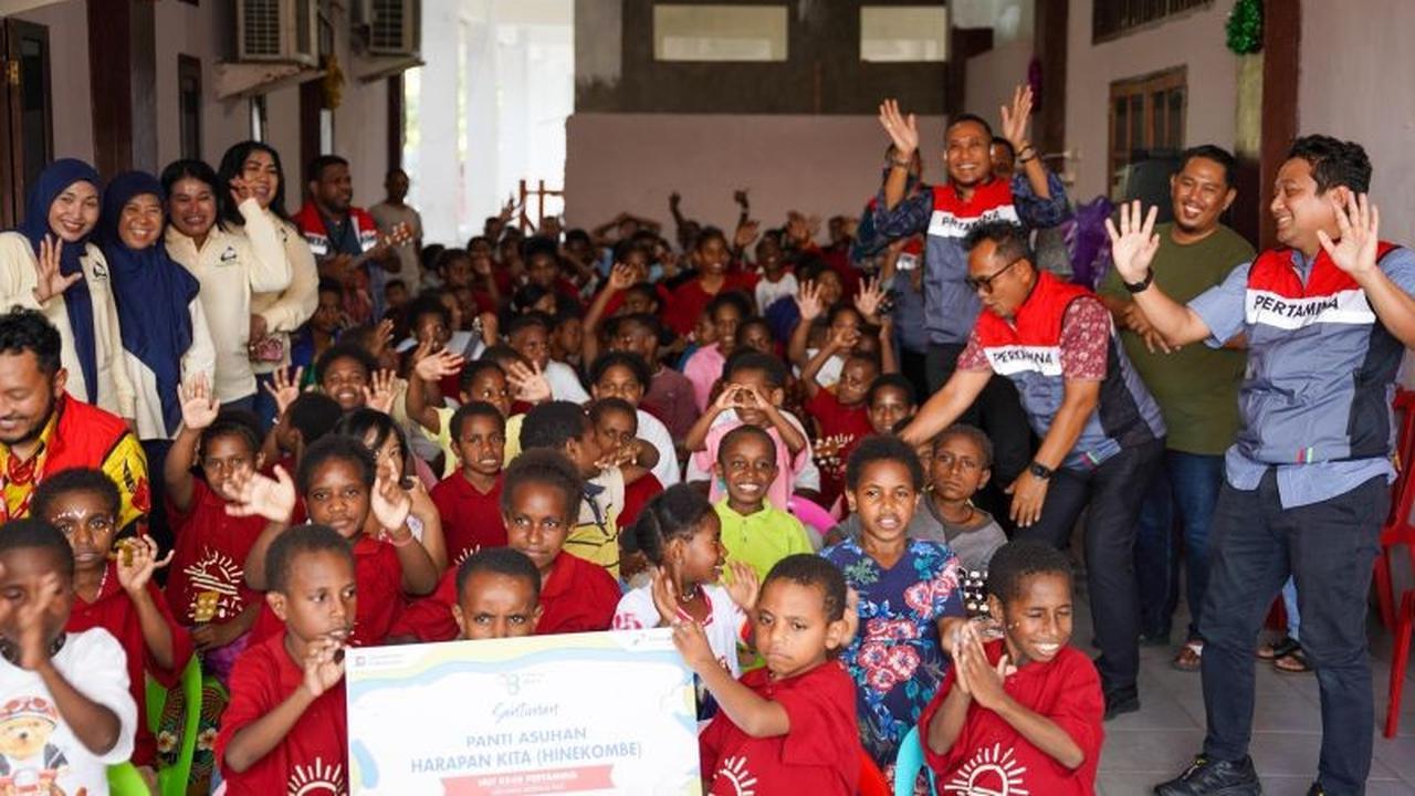 Rayakan HUT ke-68, Pertamina Berbagi Kasih dengan 375 Anak Yatim di Papua Maluku