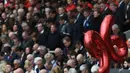 6.	Balon berbentuk angka 96 saat peringatan 26 tahun Tragedi Hillsborough di Stadion Anfield, Liverpool, Inggris. Kamis (15/4)