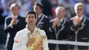Bagi Djokovic, ini adalah gelar Wimbledon keduanya setelah 2011, London, Minggu (6/7/14). (REUTERS/Suzanne Plunkett) 
