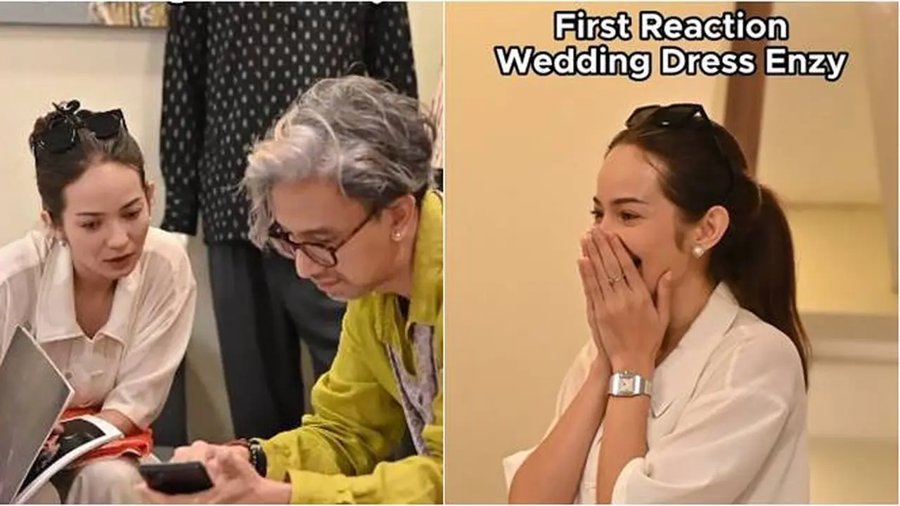 7 Momen Enzy Storia dan Molen Kasetra Coba Busana Pengantin, Nuansanya Hijau