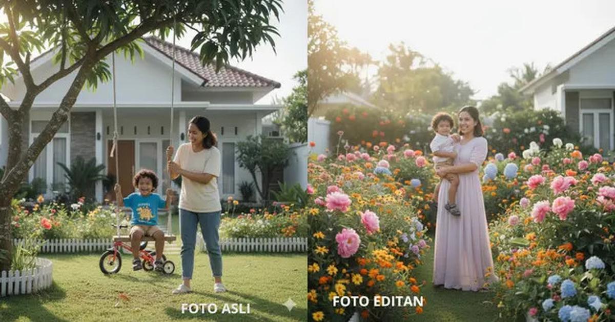 7 Prompt Gemini AI Viral Edit Foto Ibu dan Anak yang Masih Kecil ala Photoshoot