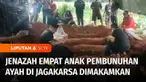 Keempat jenazah anak korban pembunuhan ayah kandungnya telah dijemput oleh pihak keluarga. Suasana haru menyelimuti pemakaman keempat anak korban pembunuhan tragis itu di Depok, Jawa Barat.
