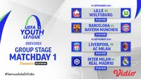 Link Live Streaming Liga Pemuda UEFA Pekan Perdana Eksklusif di Vidio, 14-15 September 2021. (Sumber : dok. vidio.com)