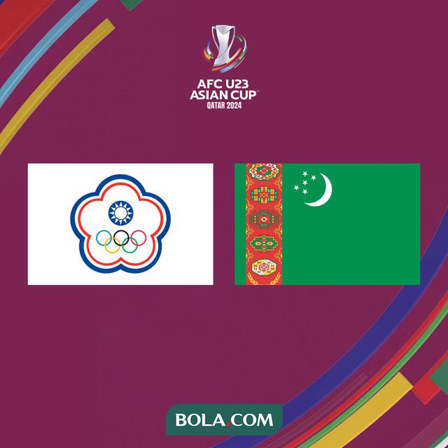 Piala Asia U-23 - Ilustrasi Bendera Chinese Taipei dan Turkmenistan
