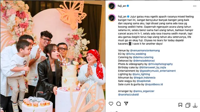 Fuji Mengaku Hampir Batalkan Acara Pesta Ulang Tahun H-1 Lantaran Masih Trauma dan Sedih Mengingat Vanessa Angel dan Bibi Andriansyah