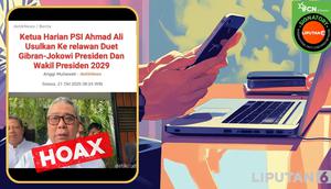 Cek fakta artikel Ketua Harian PSI usulkan pasangan Gibran-Jokowi untuk Pilpres 2029