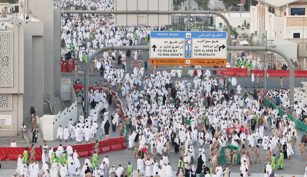 Untuk diketahui, Haji merupakan perjalanan spiritual yang paling bermakna bagi umat Muslim di seluruh dunia. (HAZEM BADER/AFP)