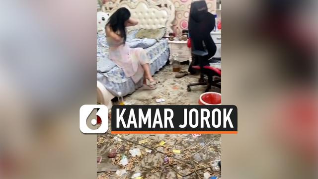 LIHAT, PENAMPAKAN KAMAR SUPER JOROK MILIK WANITA