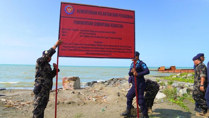 KKP Segel 6 Perusahaan Tanpa Izin di Tegal, Ada Galangan Kapal dan Tambak Udang