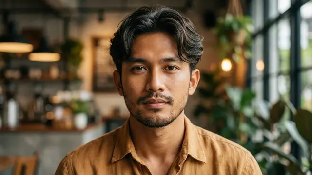 Model Rambut Pria Pendek Belah Tengah