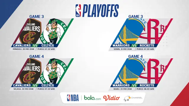 NBA Playoff 2018 Game 3 dan Game 4